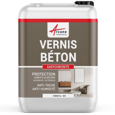 Vernis béton, extérieur ou intérieur, dalle, ciment, enduit : EASYCONCRETE  - 5 L - ARCANE INDUSTRIES