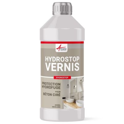 VERNIS BETON CIRE MURS SALLE DE BAINS - HYDROSTOP  - 200 ml - ARCANE INDUSTRIES