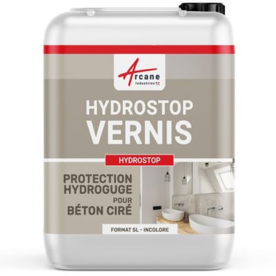 VERNIS BETON CIRE MURS SALLE DE BAINS - HYDROSTOP  - 5 L - ARCANE INDUSTRIES