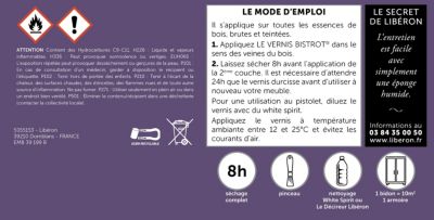 Vernis bistrot Libéron incolore satiné 500ml