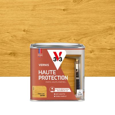 Vernis bois extérieur haute protection V33 chêne clair satin 500ml