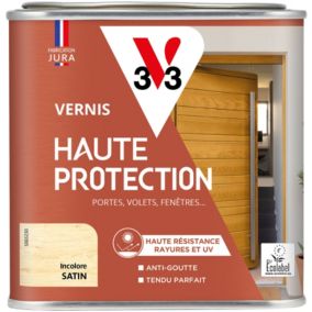 Vernis bois extérieur haute protection V33 incolore satin 500ml
