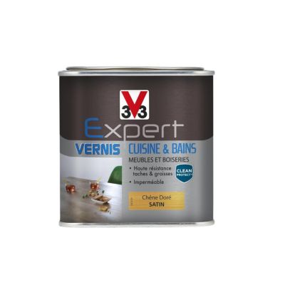 Vernis cuisine et bains V33 Expert chêne doré satin 0,5L