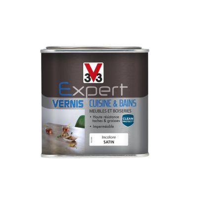 Vernis cuisine et bains V33 Expert incolore satin 0,5L