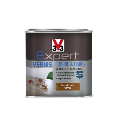 Vernis cuisine et bains V33 Expert teck satin 0,5L