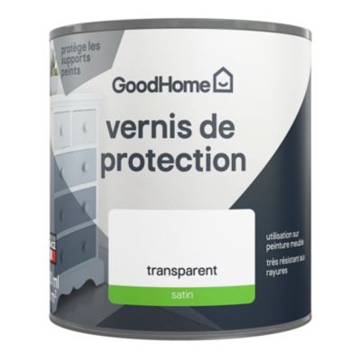 Vernis de protection satin transparent pour meuble peint 500ml GoodHome