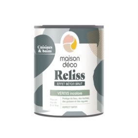 Vernis effet béton brut Maison Déco Reliss incolore 1L