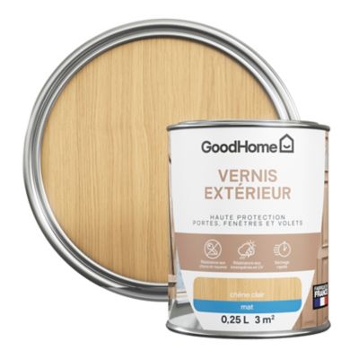 Vernis extérieur bois satin chêne foncé GoodHome 0,25L