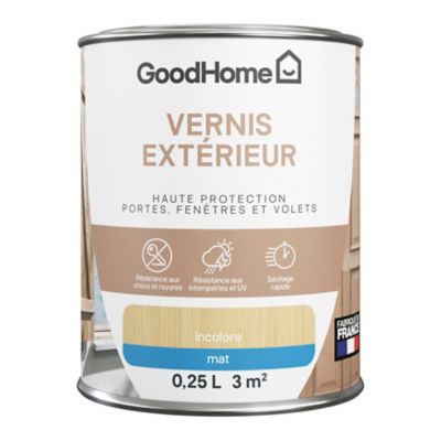 Vernis extérieur bois mat incolore GoodHome 0,25L