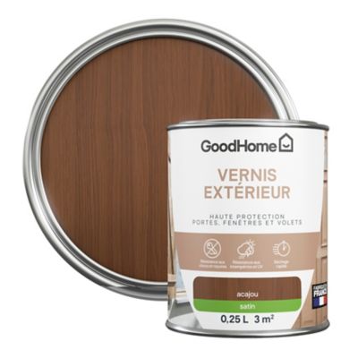 Vernis extérieur bois satin acajou GoodHome 0,25L