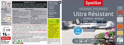 Vernis extérieur meubles et objets pierres Aquaréthane 1 L