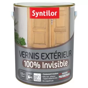 Vernis extérieure et intérieure bois Syntilor 100% invisible incolore mat 2,5L