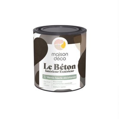 Vernis haute résistance Le béton intérieur, extérieur Maison déco 0,5L