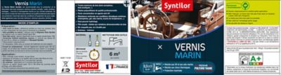 Vernis marin bois ambre satiné 0,5L Syntilor
