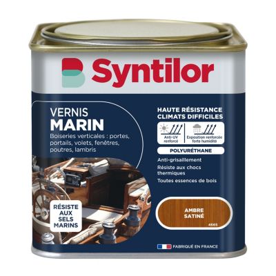 Vernis marin bois ambre satiné 0,5L Syntilor
