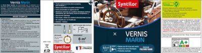 Vernis marin bois chêne clair satiné 0,5L Syntilor