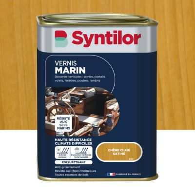 Vernis marin bois chêne clair satiné 1L Syntilor