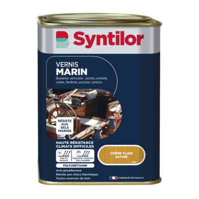 Vernis marin bois chêne clair satiné 1L Syntilor