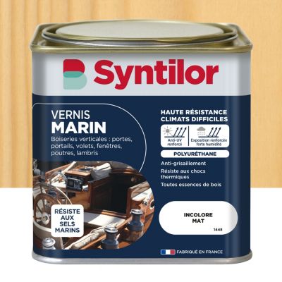Vernis marin bois incolore mat 0,5L Syntilor