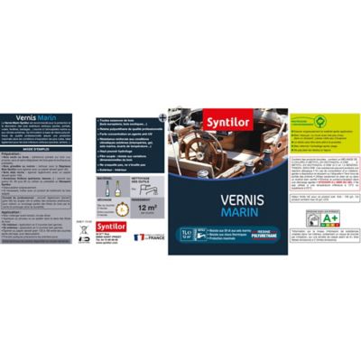 Vernis marin bois incolore satiné 1L Syntilor