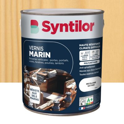 Vernis marin bois incolore satiné 2,5L Syntilor