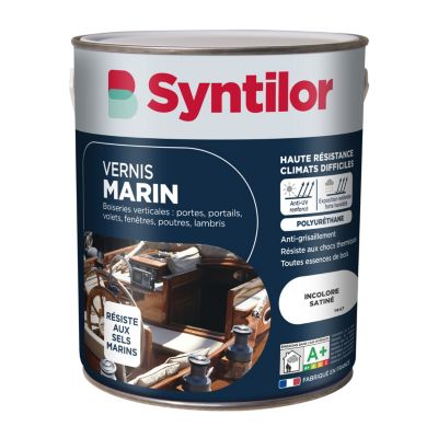 Vernis marin bois incolore satiné 2,5L Syntilor