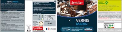 Vernis marin bois intérieur/extérieur Syntilor incolore mat 0,5L