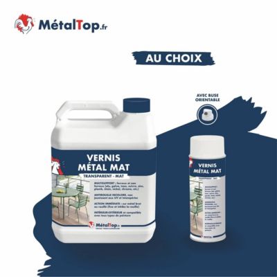 Vernis Metal Mat - Bombe 400 ml - Métaltop