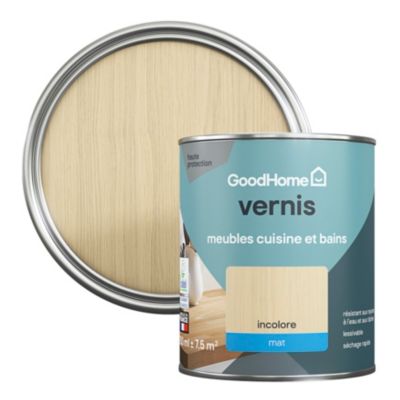 Vernis meubles cuisine et bains GoodHome incolore mat 750 ml