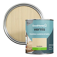 Vernis meubles cuisine et bains GoodHome incolore satin 750 ml