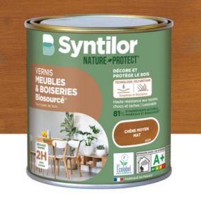 Vernis meubles et boiseries Biosourcé Nature Protect Syntilor chêne moyen mat 0,5L