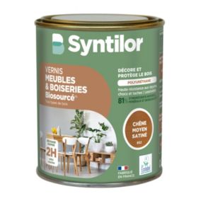 Vernis meubles et boiseries Biosourcé Nature Protect Syntilor chêne moyen satiné 0,25L