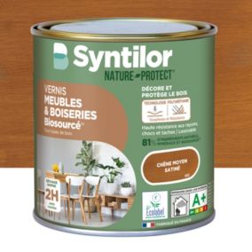 Vernis meubles et boiseries Biosourcé Nature Protect Syntilor chêne moyen satiné 0,5L