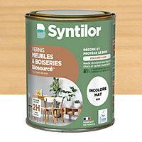 Vernis meubles et boiseries Biosourcé Nature Protect Syntilor incolore mat 0,25L
