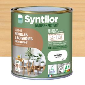 Vernis meubles et boiseries Biosourcé Nature Protect Syntilor incolore satiné 0,5L