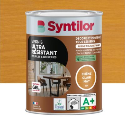 Vernis meubles et boiseries Biosourcé Syntilor effet chêne clair mat 0,25L