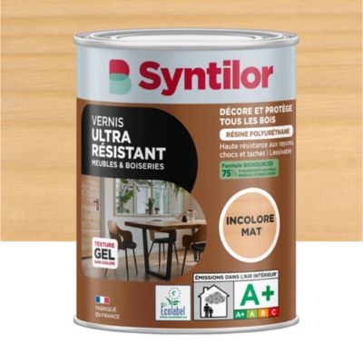 Vernis meubles et boiseries Biosourcé Syntilor incolore mat 0,25L