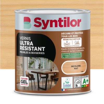 Vernis meubles et boiseries Biosourcé Syntilor incolore mat 0,5L