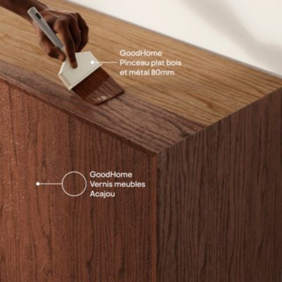 Vernis meubles et boiseries GoodHome mat acajou 750 ml