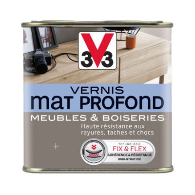 Vernis meubles et boiseries V33 Mat profond incolore mat 0,25L