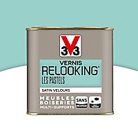 Vernis meubles et boiseries V33 Relooking Pastel menthol satin 0,5L
