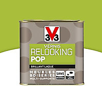 Vernis meubles et boiseries V33 Relooking Pop vert disco brillant 0,5L