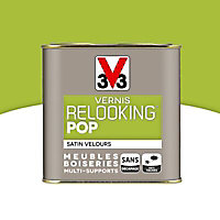 Vernis meubles et boiseries V33 Relooking Pop vert disco satin 0,5L