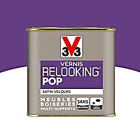 Vernis meubles et boiseries V33 Relooking Pop violet satin 0,5L