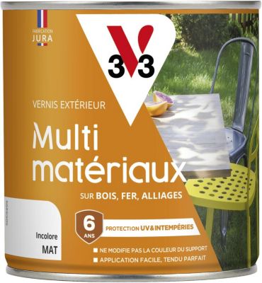 Vernis multi-matériaux extérieur incolore mat V33 0.5 L