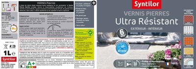 Vernis pierre intérieur et extérieur incolore mat Syntilor Ultra Résistant 1 L
