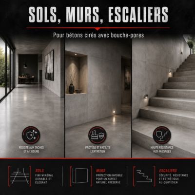 VERNIS PU BETON CIRE SOLS - EASYPROTECT  - 10 m² - ARCANE INDUSTRIES