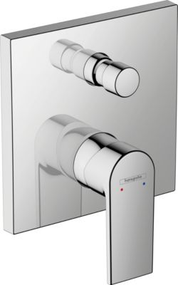 Vernis Shape Set de douche encastré tout en 1 avec douche de tête 23cm + Douchette 2 jets, Chrome (VernisShape-1-SP)