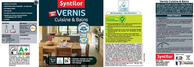 Vernis spécial cuisine et salle de bains incolore 1L Syntilor