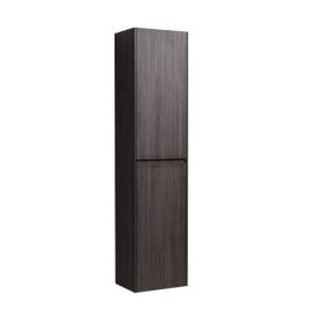 Verona Armoire haute bois foncé avec deux portes, 40x30x170cm (VERONAV40TD)